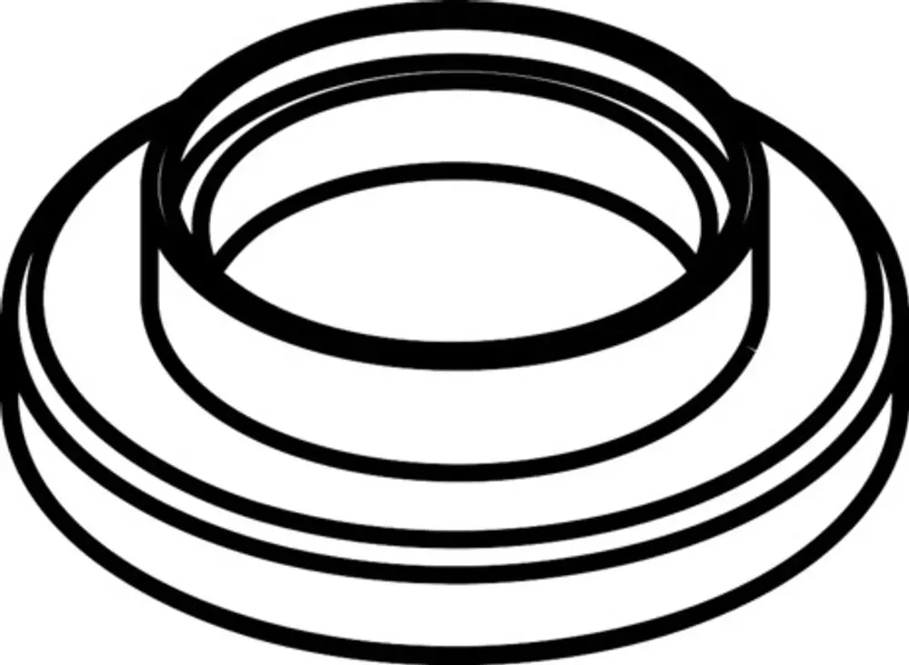 Axor Rosette in runder Form mit vertieftem Innenbereich und umlaufendem Rand, geeignet für Fliesenanwendungen. Schlichte Ausführung in Chromfarben.